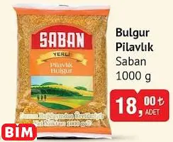 SABAN BULGUR PİLAVLIK 1000 G